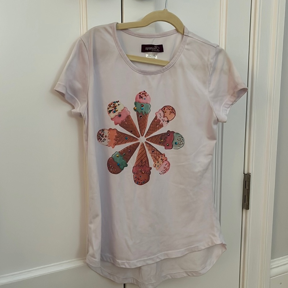 Girls Size 12 Sparkle Short Sleeve Shirt